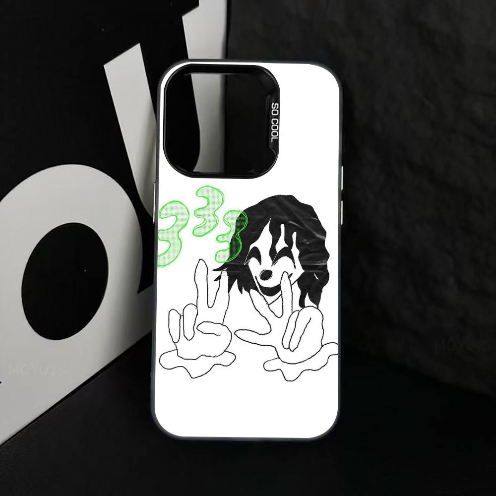 B-Bladee DG 3-3-3 Phone Case For iPhone 17,16,15,14,13,12,11 Plus,Pro Max,XS,Colorful Silver Phone case Funda Cover