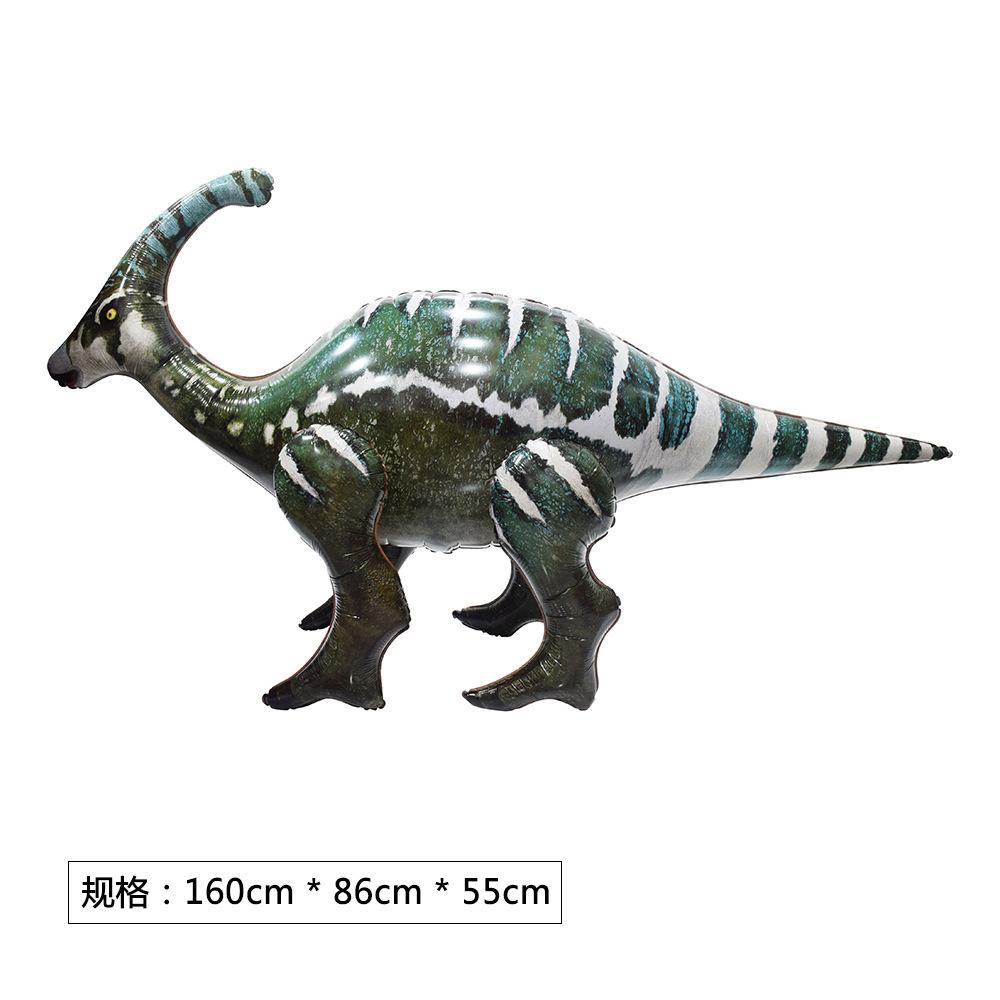 Simulation 4D Dinosaur Aluminum Film Balloon Splicing Assembly Toy Balloon Jurassic World Theme Decoration