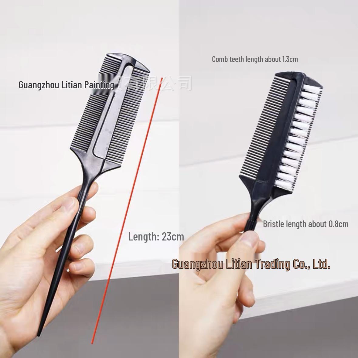 

Спеціальний гребінь для спортивних та латиноамериканських танців - Дизайн з дрібними зубцями та щіткою на звороті Standard Latin Dance Comb чорний