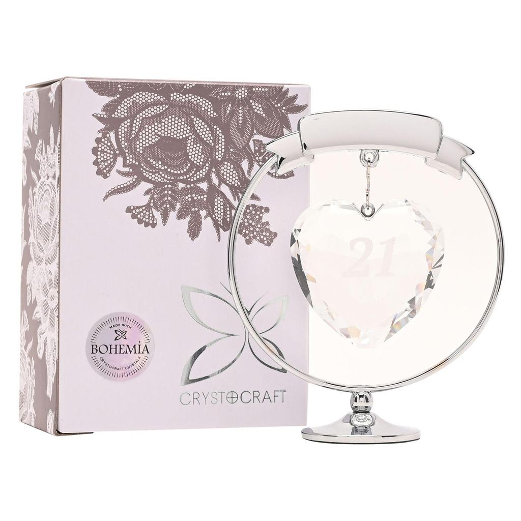 Crystocraft Freestand Crystal Heart - 21