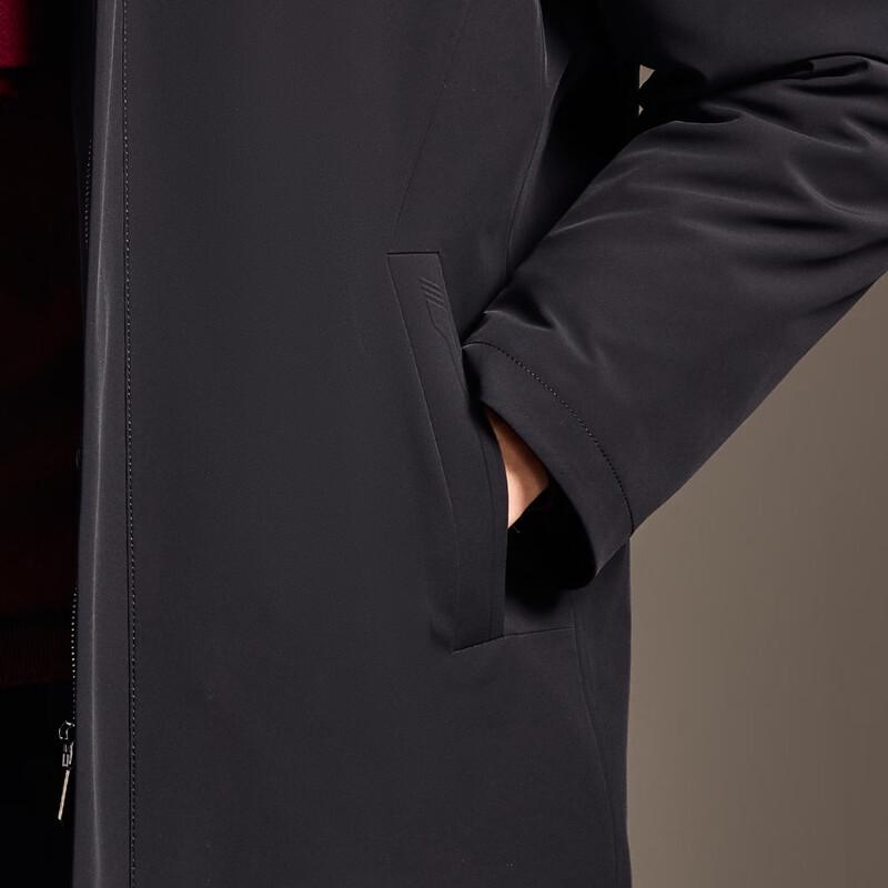 Antonio Men's Removable Rabbit Fur Lined Parka with Mink Fur Collar