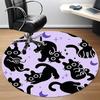 1 Stück Katze Mond Büro Runder Teppich, Matte Geeignet Für Büro, Unter Bürostühlen Schlafzimmer Wohnzimmer Heimdekoration, Raumdeko