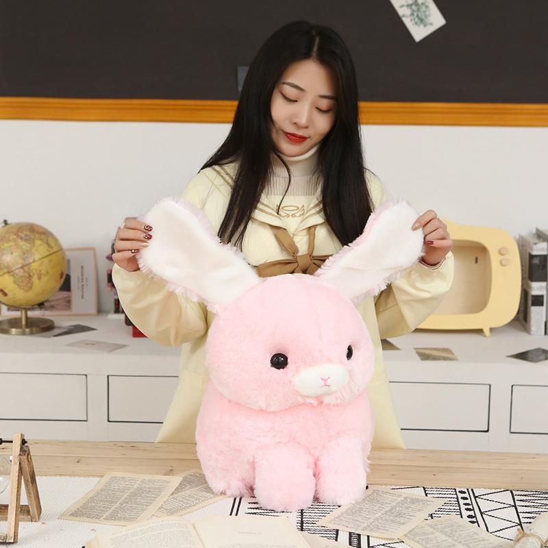 43/52cm Cute Bunny Plush Long Ear Rabbit Toy Soft Cloth Stuffed Rabbit Easter Gift Decor Baby Appease Toy for Children Kids Gift