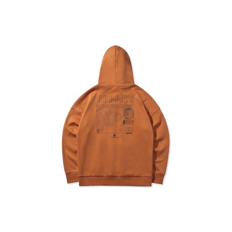 Li Ning Badfive Basketball Collection, Fleece Lined Thermal Hooded Loose Fit Pullover Sweatshirt Winter Men's AWDQ767-2