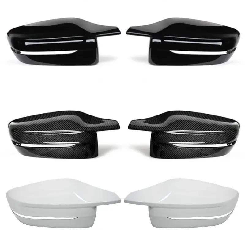 For BMW 3 4 5 7 Series G30 G38 G20 G21 G28 G22 G11 G12 M4 Style LHD RHD Bright Black Side Wing Rearview Mirror Cover Caps