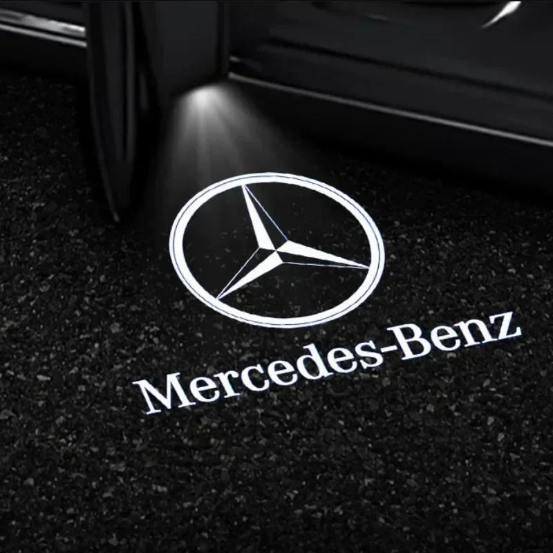 

Car Sticker 2025 Hot For Mercedes Benz 2PCS/Set Car Door Light Laser Logo Decor Project Ghost Lamp Mercedes Benz A B C M ML GLA 2PCS