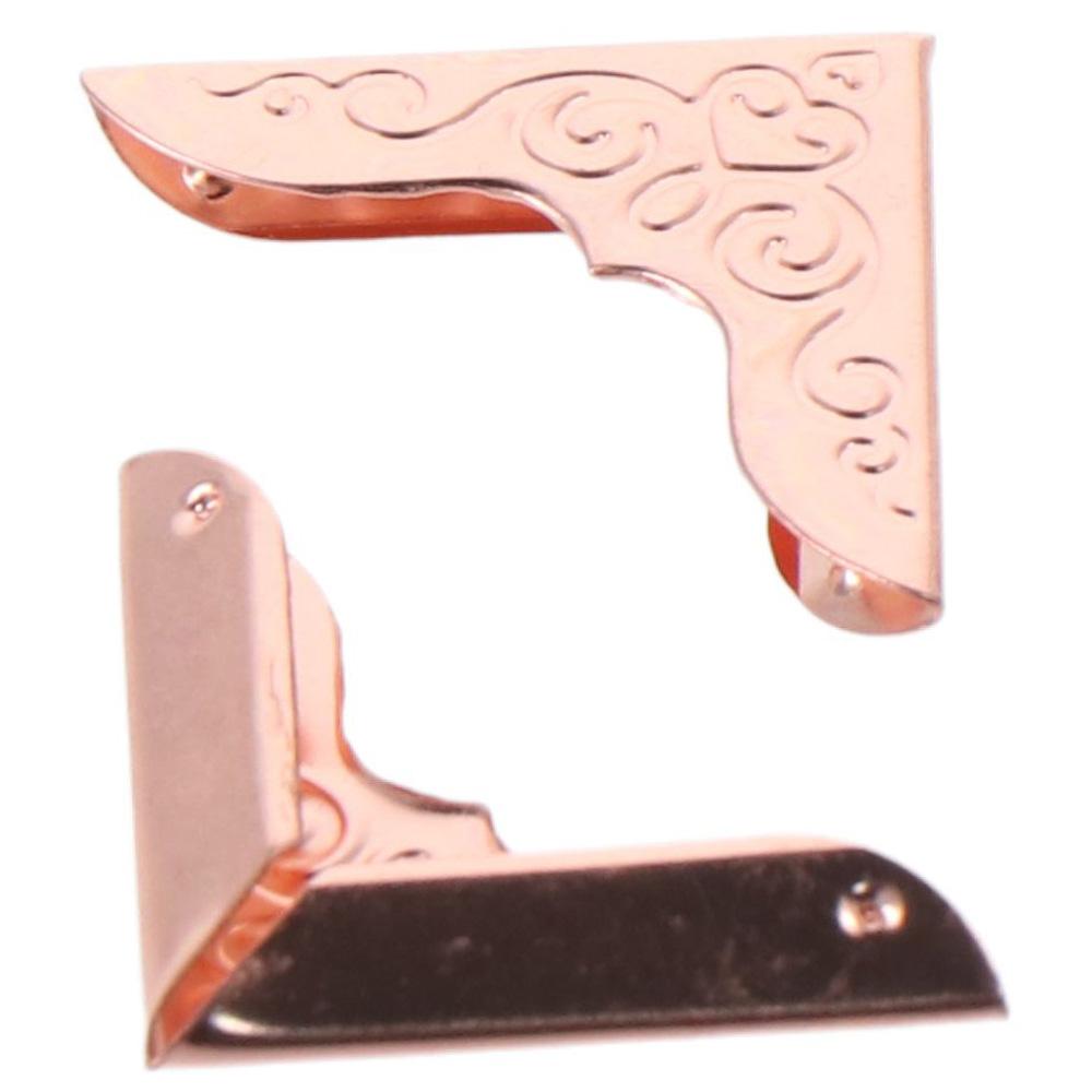 80pcs Iron Book Corner Protector Side Length 23mm Triangle Carved Protector  Photo Album