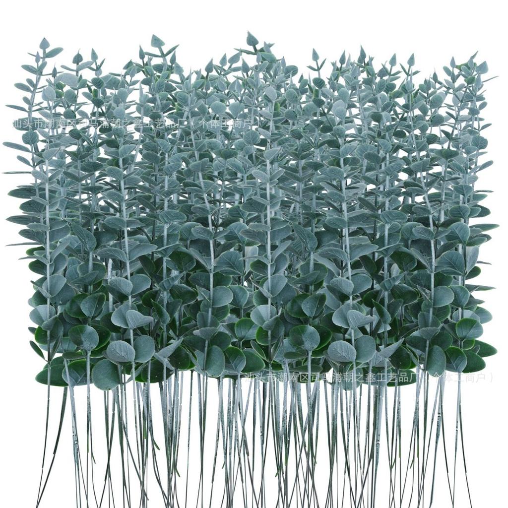 Artificial Eucalyptus Leaf Stem, Eucalyptus Money Leaf Simulation Green Plant Home Flower Arrangement Decoration