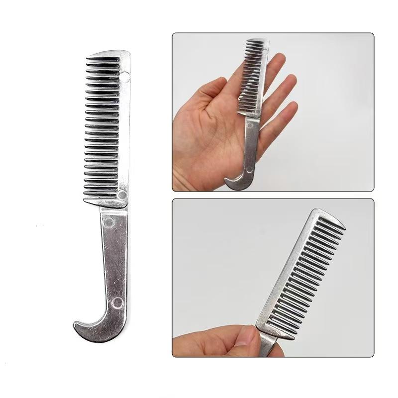 10 Pcs Horse Grooming Kit Complete Horse Brush Set Sweat Scraper Brush Comb Equine Grooming Tools for Shedding & Daily Care