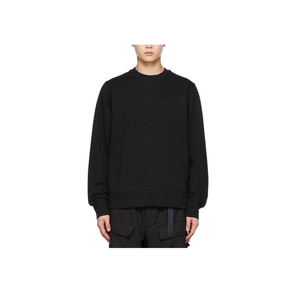 Y-3 FW22 Solid Color Crew Neck Pullover Long Sleeve Sweatshirt Men Sweatshirt Black FM1155