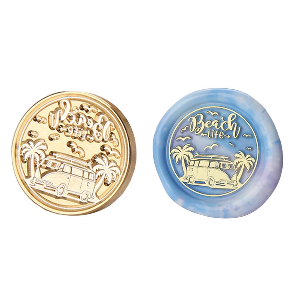 Gold-plated Brass Head Retro DIY Envelope Wax Seal Stamp Head Sealing Wax Scrapbooking Stamps Wedding Decorative Invitation