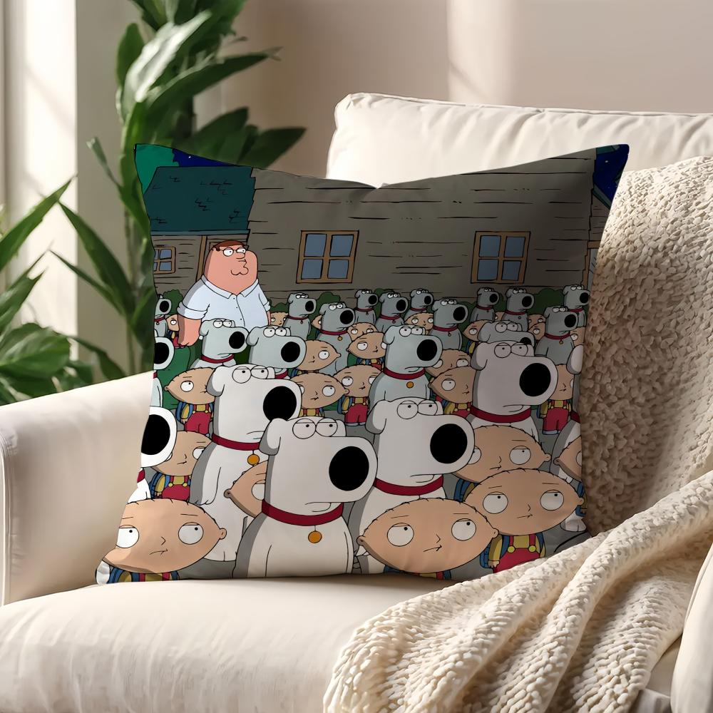 Tecknad Rolig F-Familjens Killar Kuddfodral Kuddöverdrag Hem Soffa Vardagsrum Dekoration Kontor Bil Nordisk Enkelhet