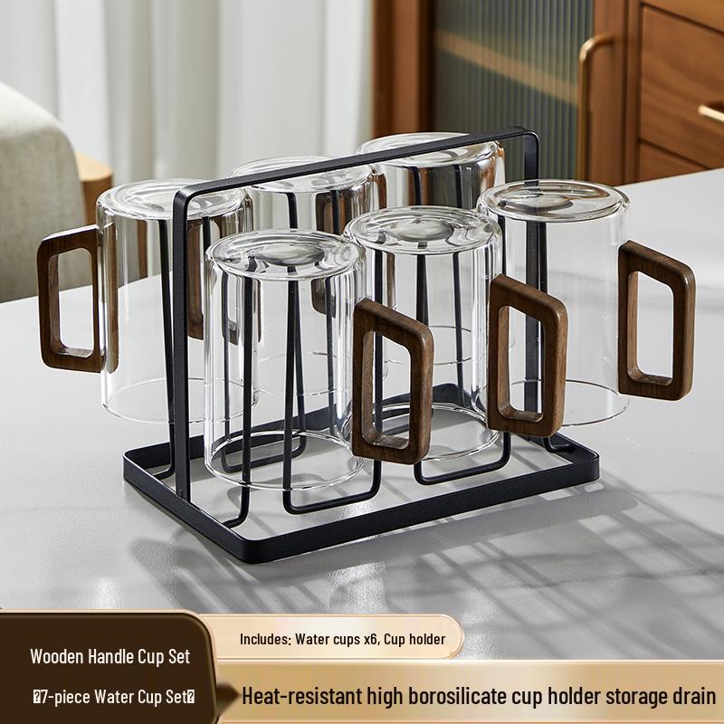 Hitzebeständiges Glasbecher-Set für Tee und Wasser