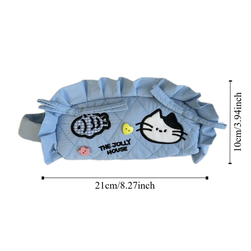 Cat Bee Rabbit Cartoon Pencil Case Large Capacity Stationery Storage Bag Makeup Bag  Student