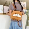 Trend creative super cute sea otter flip backpack sweet girl cartoon fun tide play doll messenger bag