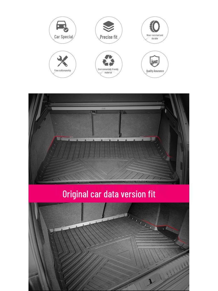 Hyundai KONA TPE 3D Waterproof Trunk Mat with High Edges