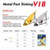 Sinking Vib Metal Spoon Lure with 3D Prismatic Flash for Seabass/Bass Fishing, Long Cast Saltwater/Freshwater Jigging Bait