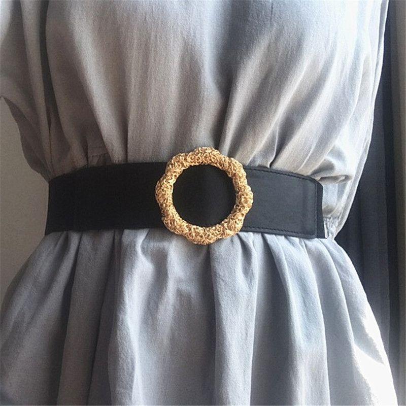 

Versatile Pu Black Wide Waist Belt For Women Perfect For Dresses Skirts And Fashion чорний