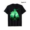 Men's Zoro Anime Graphic T-Shirt- Retro Japanese Manga Design with Zoro& Samurai Sword, Regular Fit Round Neck Tee for Cosplay, Conventions, PLUS