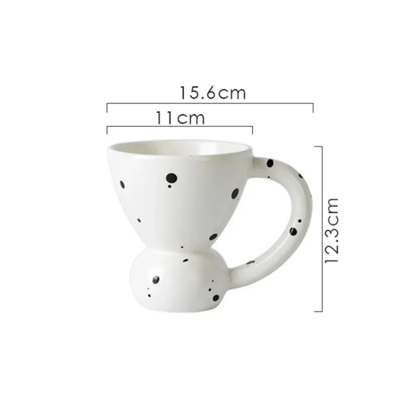 

Творческий ретро керамический стакан для воды, элитные домашние кружки для завтрака, овсянки, молока, легкие роскошные ресторанные изысканные кофейные чашки для подарков 300ml