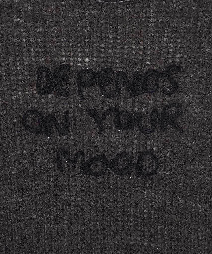 HARDCORE HAPPINESS Layered Net Knit_Charcoal