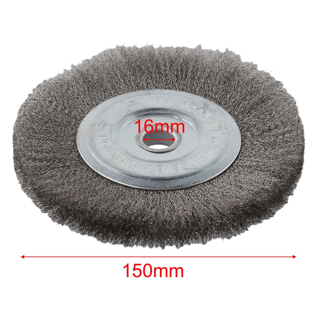 Abrasive Wire Wheel Diameter 150mm 6 Inch Crimped Wire Brush Edge Blending Metal Polishing Non-metal Polishing