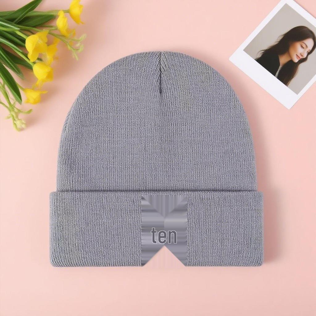 Všestranná trendy akrylová pletená čepice - Unisex podzim/zima Hip Hop styl pro ochranu před chladem.