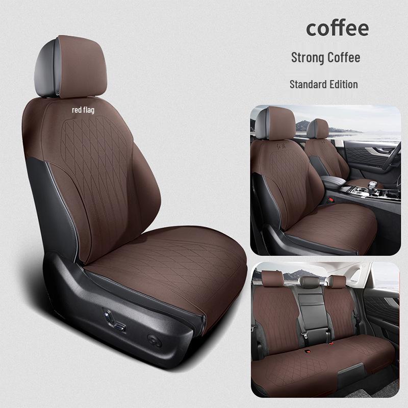 Hongqi HS5 All-Season Car Seat Cover Set - Universal Semi-Enclosed Suede Design