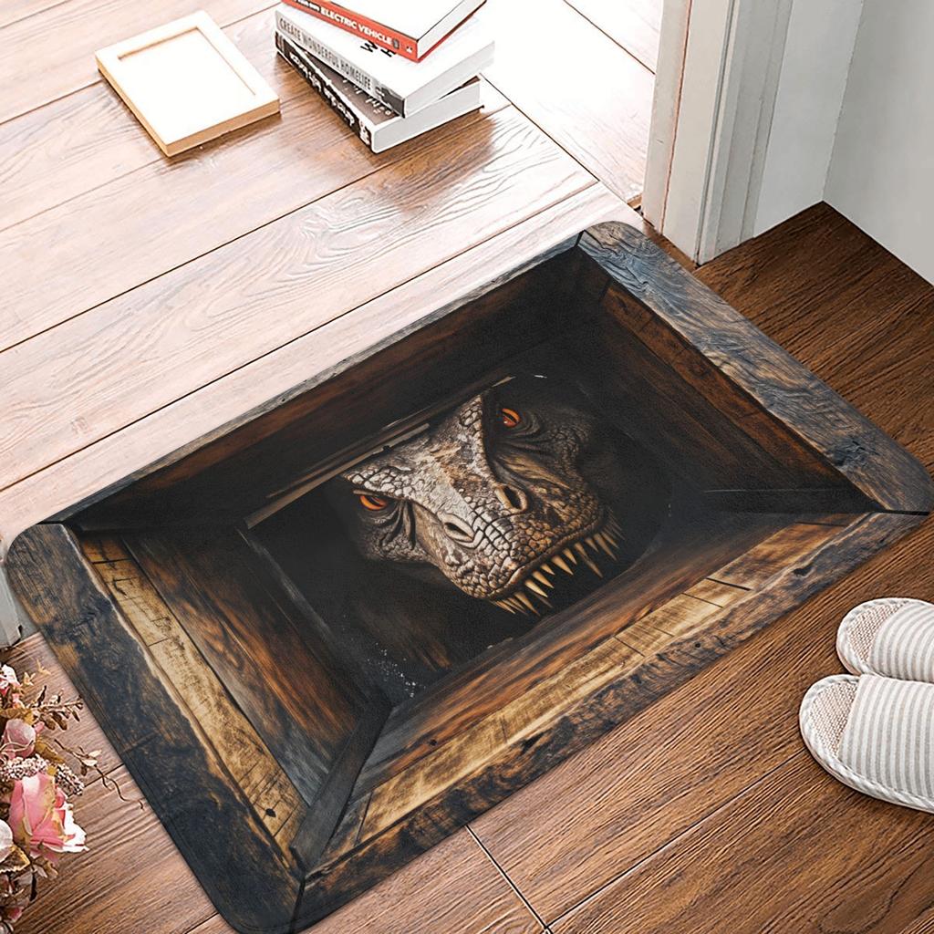 3D Design Of Dinosaurs In Caves Front Door Floor Entrance Mat Indoor  Kitchen Bath Doormat Garden Carpet Rug