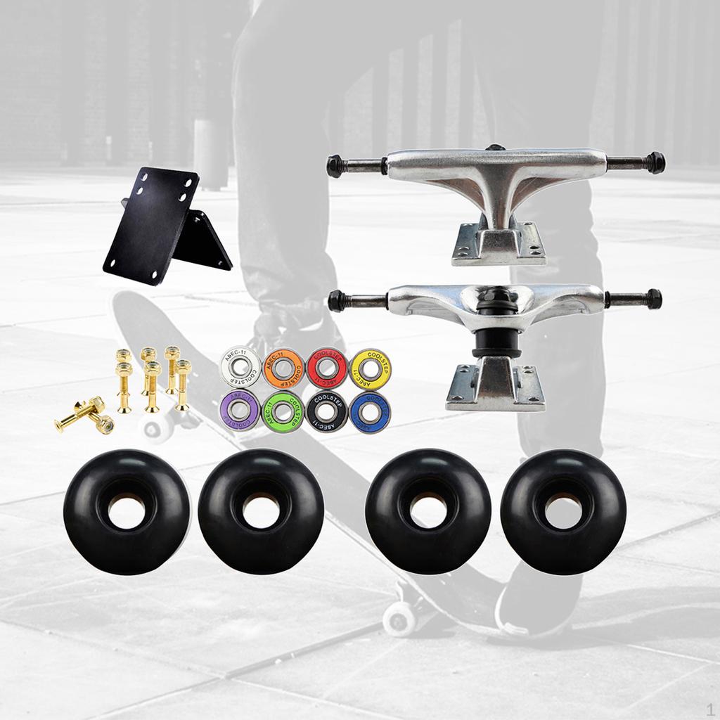 Alloy Skateboard Truck 5 Inch ABEC-11 Bearing Longboard Skate Board Wheel Wrench Repair Shock Pads