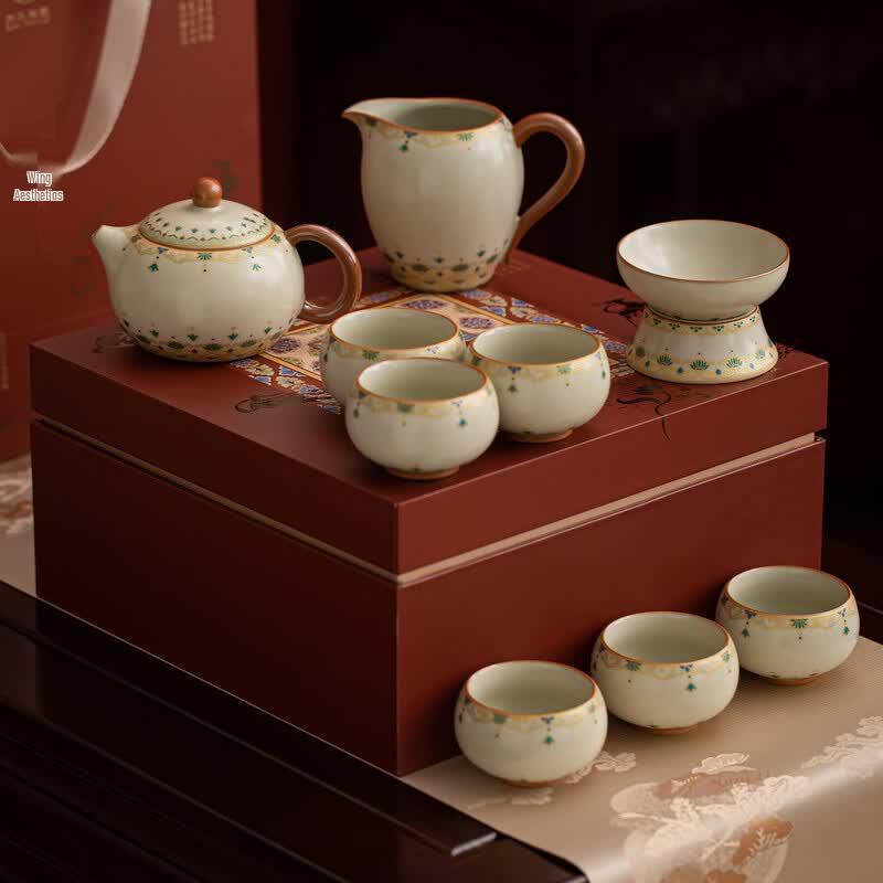 Dunhuang Ru Kiln Xishi Kung Fu Tea Set