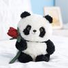 23cm Bambola Panda di Bambù Kawaii Bambola di Peluche Panda Gigante Con Cuore di Rosa Giocattolo Peluche Morbido Giocattolo Cuscino di Peluche Regalo di Compleanno per Ragazza