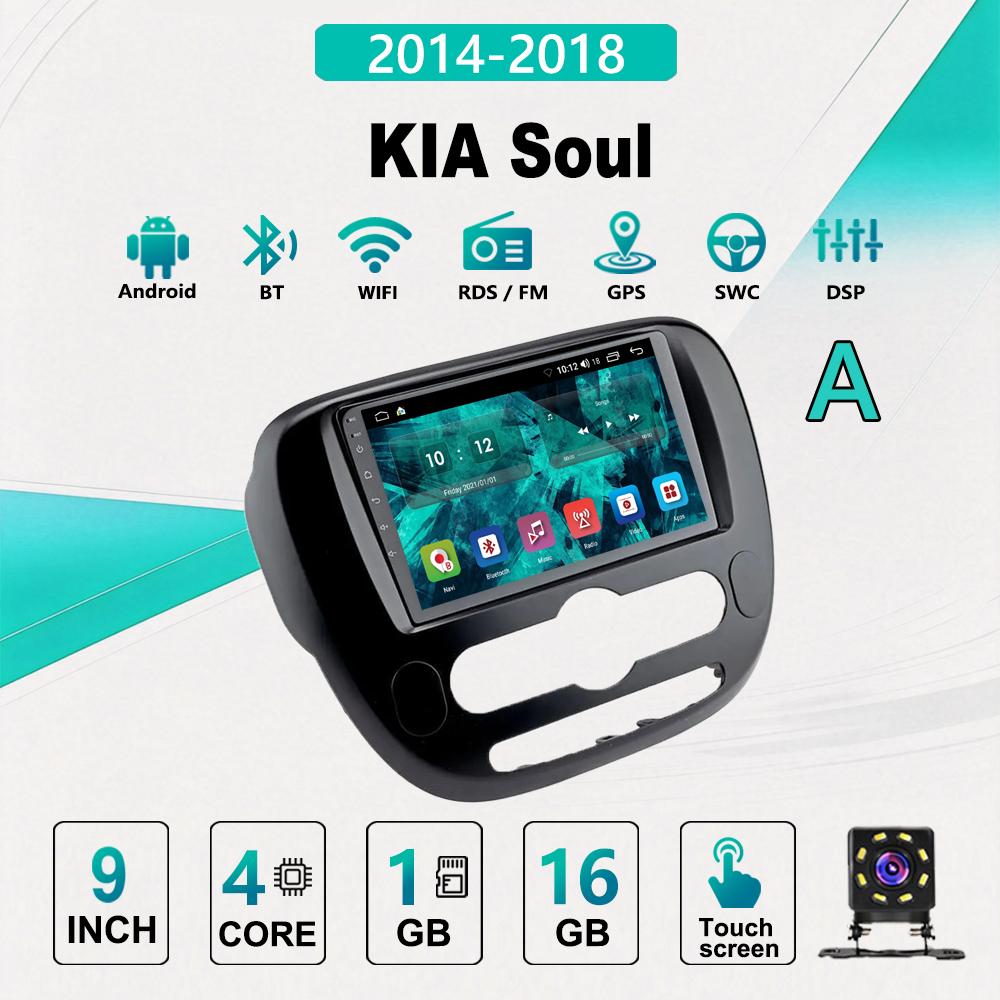 2Din Android Car-Play Car Radio,KIA Soul 2014-2018,Multimedia Player Head Unit Stereo GPS Navigation BT WIFI,2+32GB