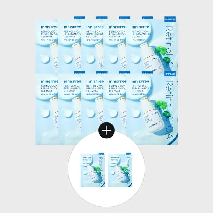 Retinol Cica Blemish Ampoule Gel Mask 10 Sheets (+2 Free Sheets)