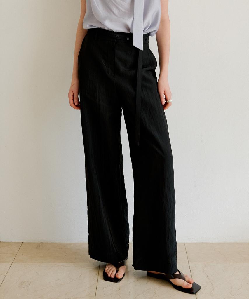 Ollibeudeollibeu Belted Wide Pants Ow6Ml5400