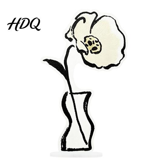 Invisible Clip Slot Holder Desk Memo Holder Acrylic Flower Vase Photo Display