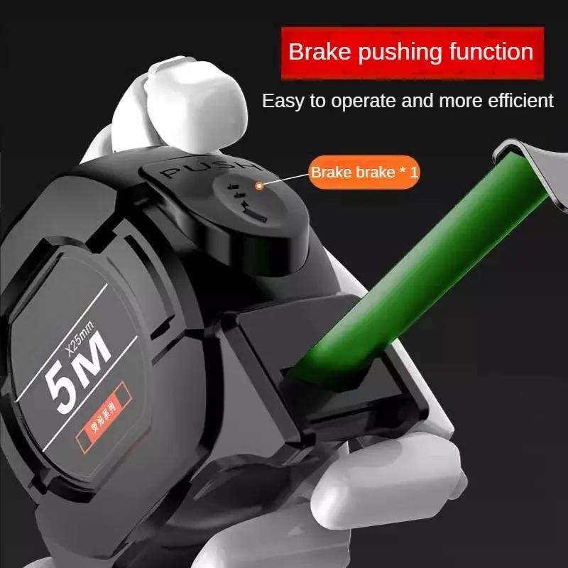 5/7.5/10M Metric Measuring Tape Self Locking Fluorescent Steel Tape Measure High Precision Wear-resistant Ruler Measuring Tools