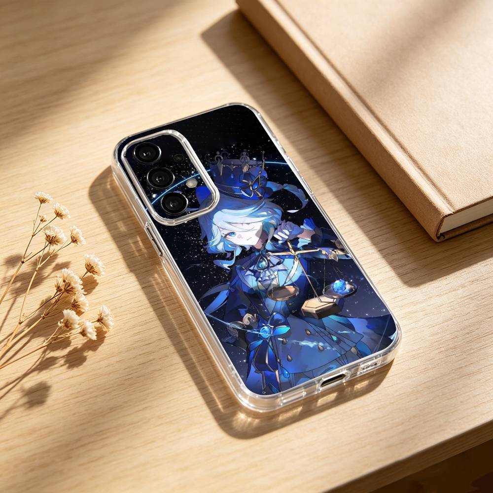 G-Genshin Impact F-Furina Phone Case For Samsung S25,24,21,22,23,30,Ultra,20,Plus,Fe,Lite,Note Transparent Cover
