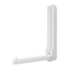 Folding Clothes Hanger Wall Mount Retractable Cloth Drying Rack Space Saving Punch Free Balcony Laundry Rack White