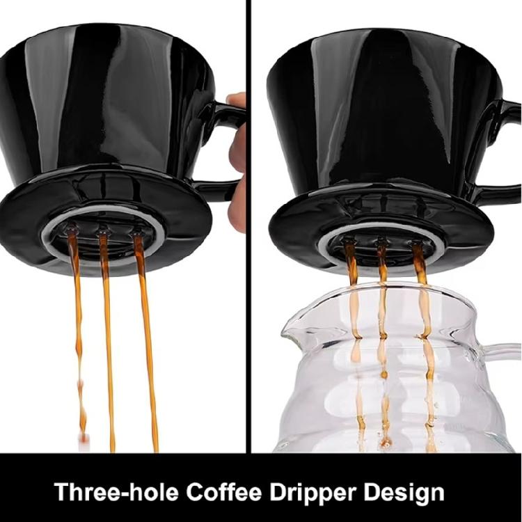 Ceramic Coffee Dripper Pouring Over Filter Funnel Cup Even Extraction Perfect For Coffee Enthusiasts