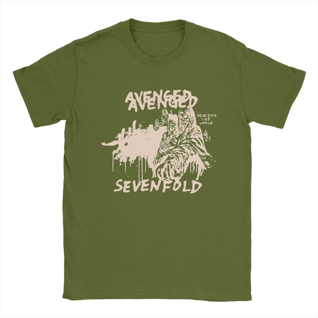 Magliette da Uomo Avenged Sevenfold Umoristiche in Puro Cotone Magliette a Maniche Corte Girocollo Abbigliamento Idea Regalo