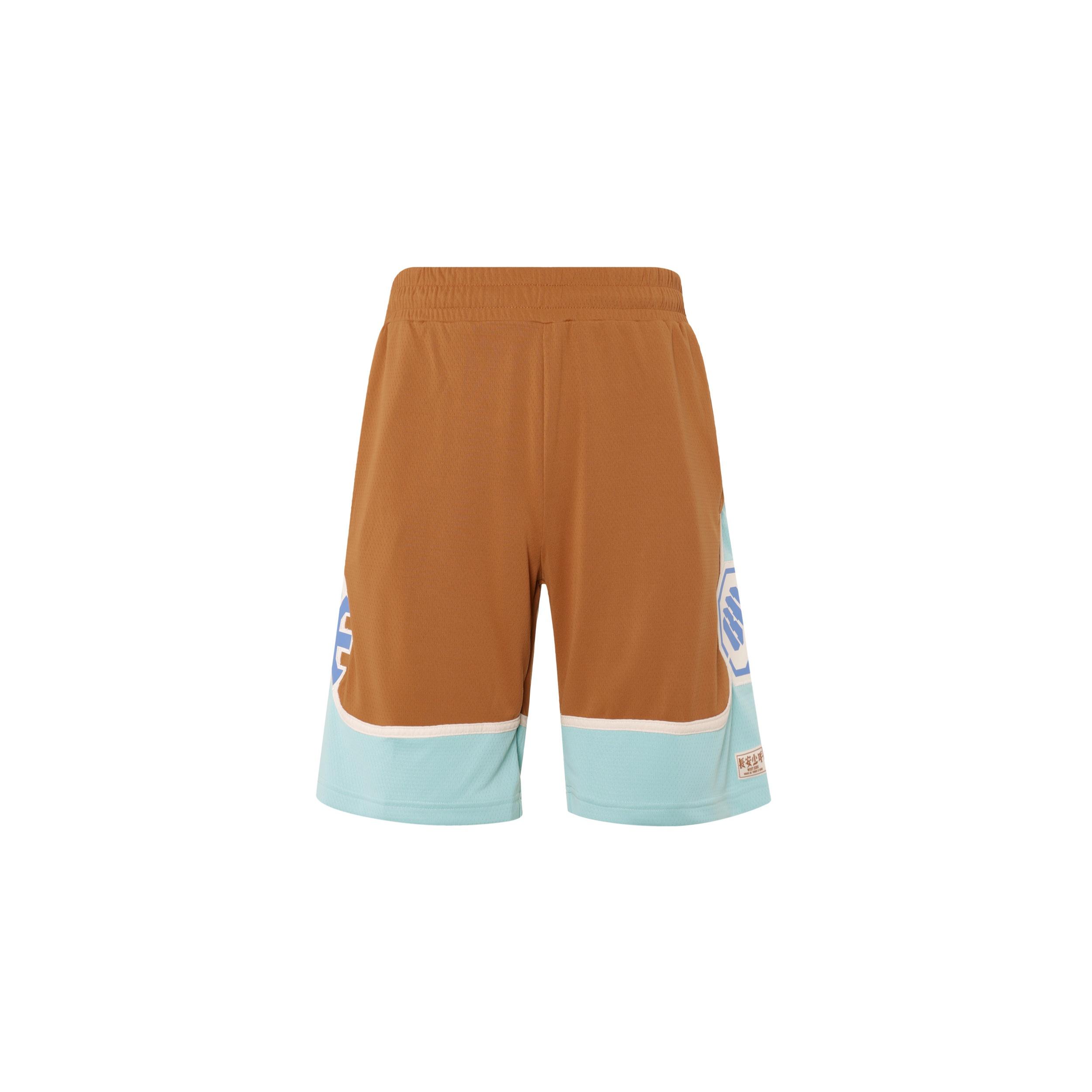 Li-Ning Badfive Basketball Shorts Tan Sky Blue Men s AAPP363-1 XXL