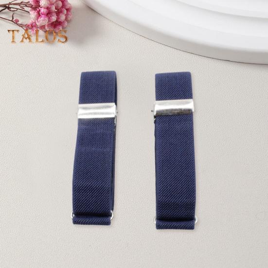 1 Pair Unisex Armband Adjustable 2.5CM Width Solid Color Leg Strap Elastic Shirt Sleeve Holder Arm Cuffs Bands Party Wedding Clothing Accessories