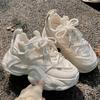 Fashion Trendy Breathable Women's Shoes 2024 New Summer Mesh Breathable Sports Thick Sole Versatile White Shoes Zapatillas De Mujer