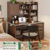 Modern Computer Desk with Bookshelf & Storage for Home, Office, Bedroom & Study Room