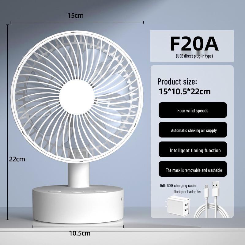 Rechargeable Portable Desktop USB Fan for Dormitory and Office Use