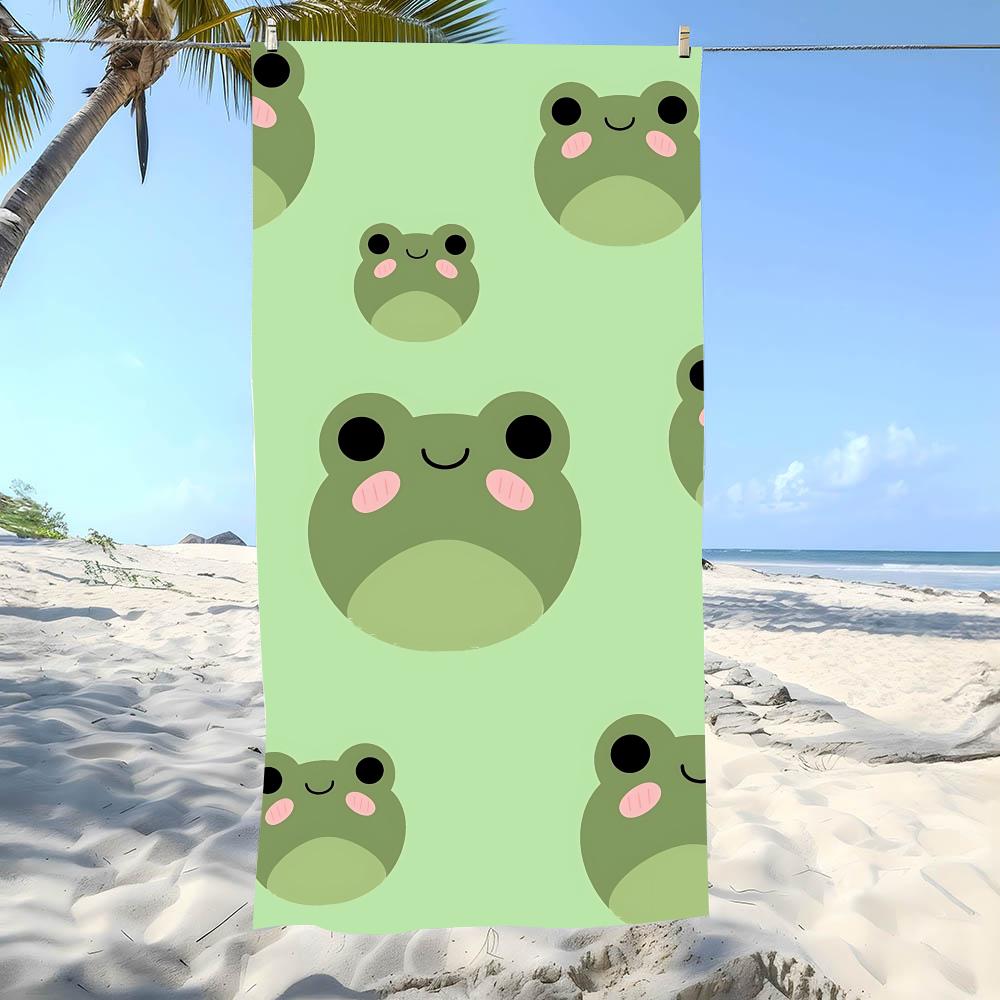 Speels F-Froggys Handdoek Strandlaken Oversized Super Absorberend Zacht Zwem Strandhanddoeken Voor Mannen, Vrouwen 35X60cm