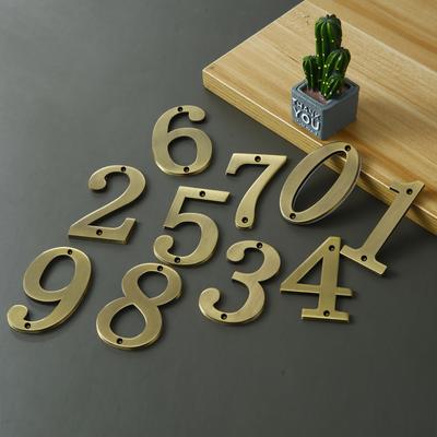 1 Stück 3 Zoll Metall Hausnummern mit M2 Schrauben Solide Zinklegierung Briefkasten Nummern 3D Adressnummern für Außen Haus Wohnung