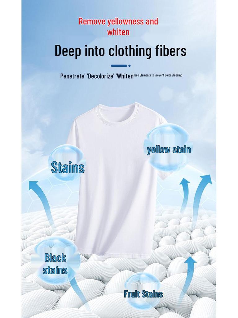 Bleach-Free Stain Remover: Restore White Clothes, Fix Color Bleeding, No Rubbing Needed