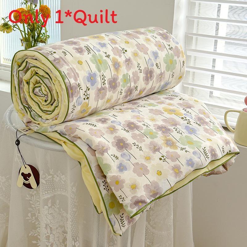 Flower Animal Cake Print Summer Air Conditioning Blanket Quilt Gift